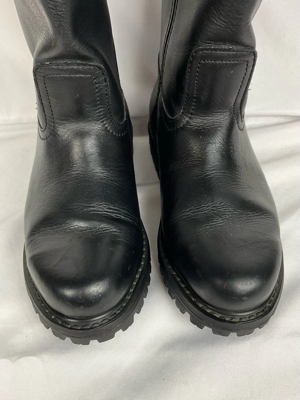 Cebu Safety Toe Leather Work Boots Oull On Men's Sz 6.5 Black Mexico